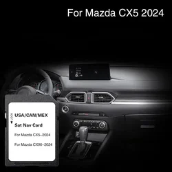 Naving for Mazda CX5 2024 Vehicle Upgrade Multimedia GPS Software North America Maps Car Navigation System SD Card