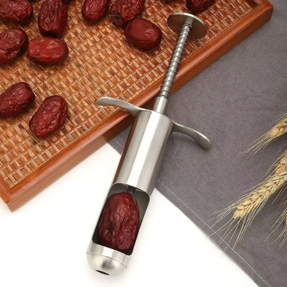 

Steel Material Jujube Corer Handheld Design Red Dates Fruit Core Remover Deseed Function Multi-Function Red Dates Corer