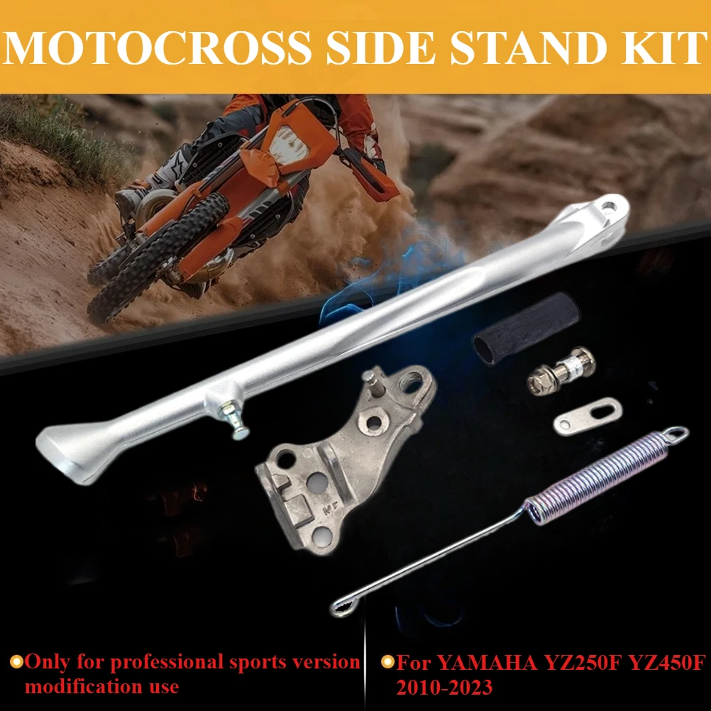 2010-2023 Competition-spec Dirt Bike Build Side Stand Kit Kickstand Forged Footrest Bracket Spring Accessories For YAMAHA YZ250F