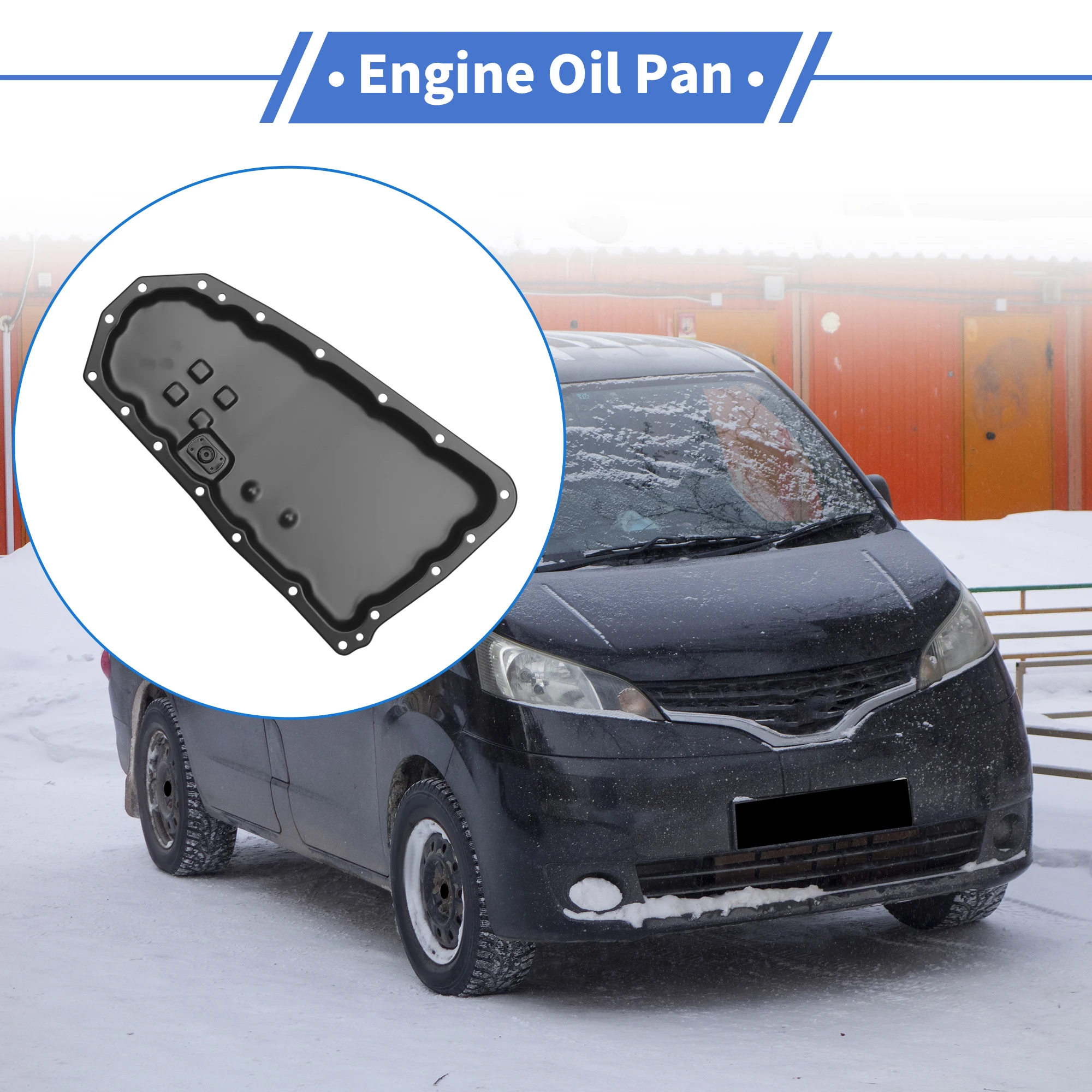 

UXCELL 1 Pc No.313901XF00 Engine Oil Pan for Nissan NV200 2013-2014 2.0L Iron Black