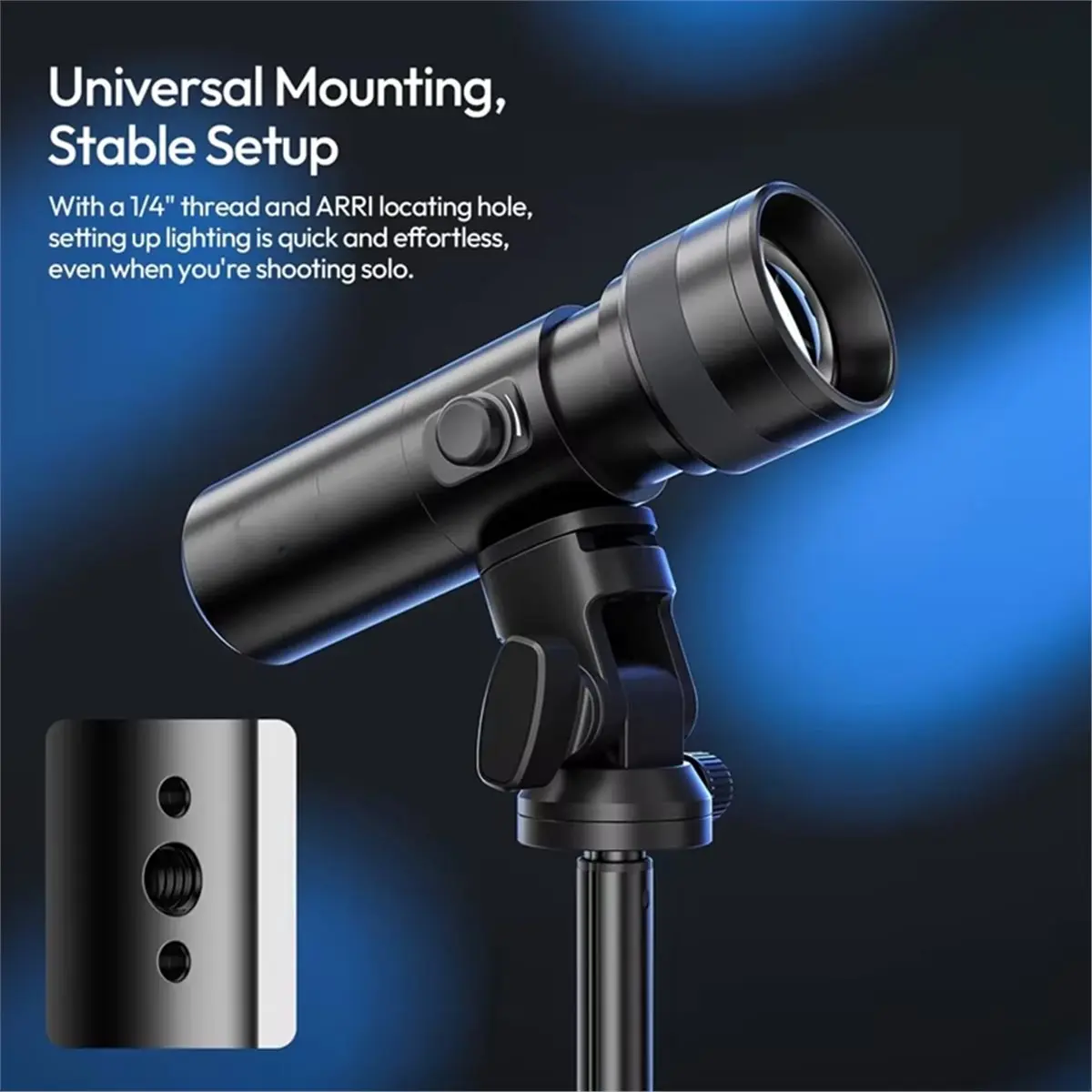 【ABUP】Linterna LED RGB LM01 7500mAh Luz ambiental de 4 colores con 20 filtros Iluminación de proyección para fotografía de vídeo