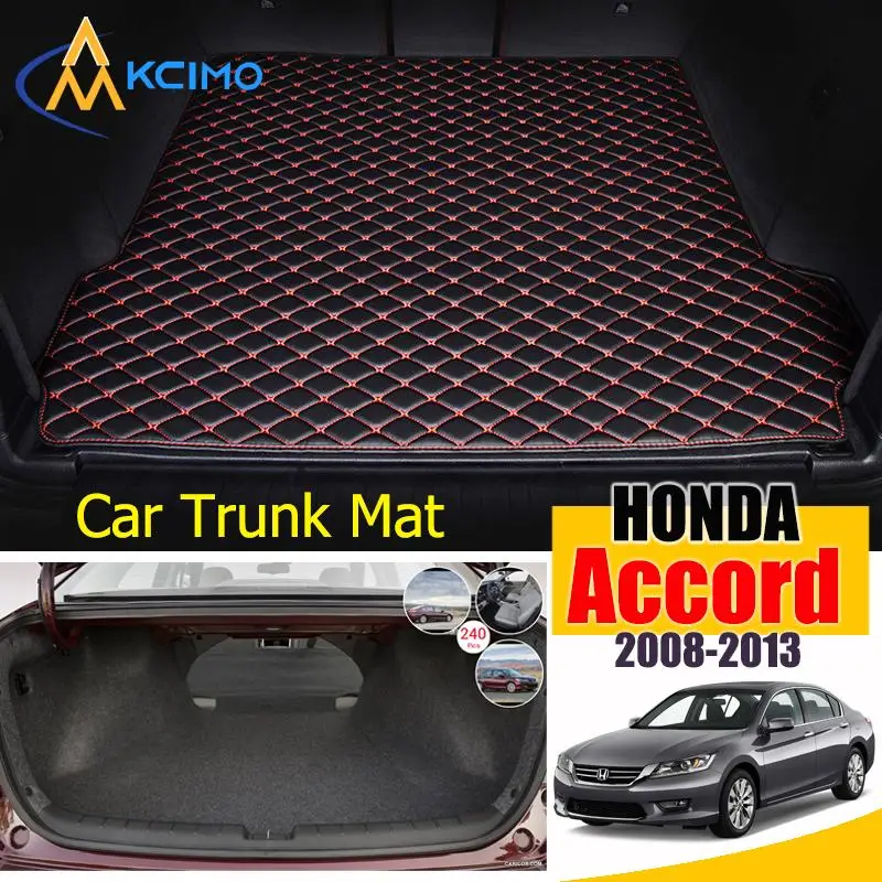 

Custom Leather Trunk Mat for Honda Accord 2008-2013 - All-Weather Cargo Liner Waterproof Non-Slip 8th Gen Interior Accessories