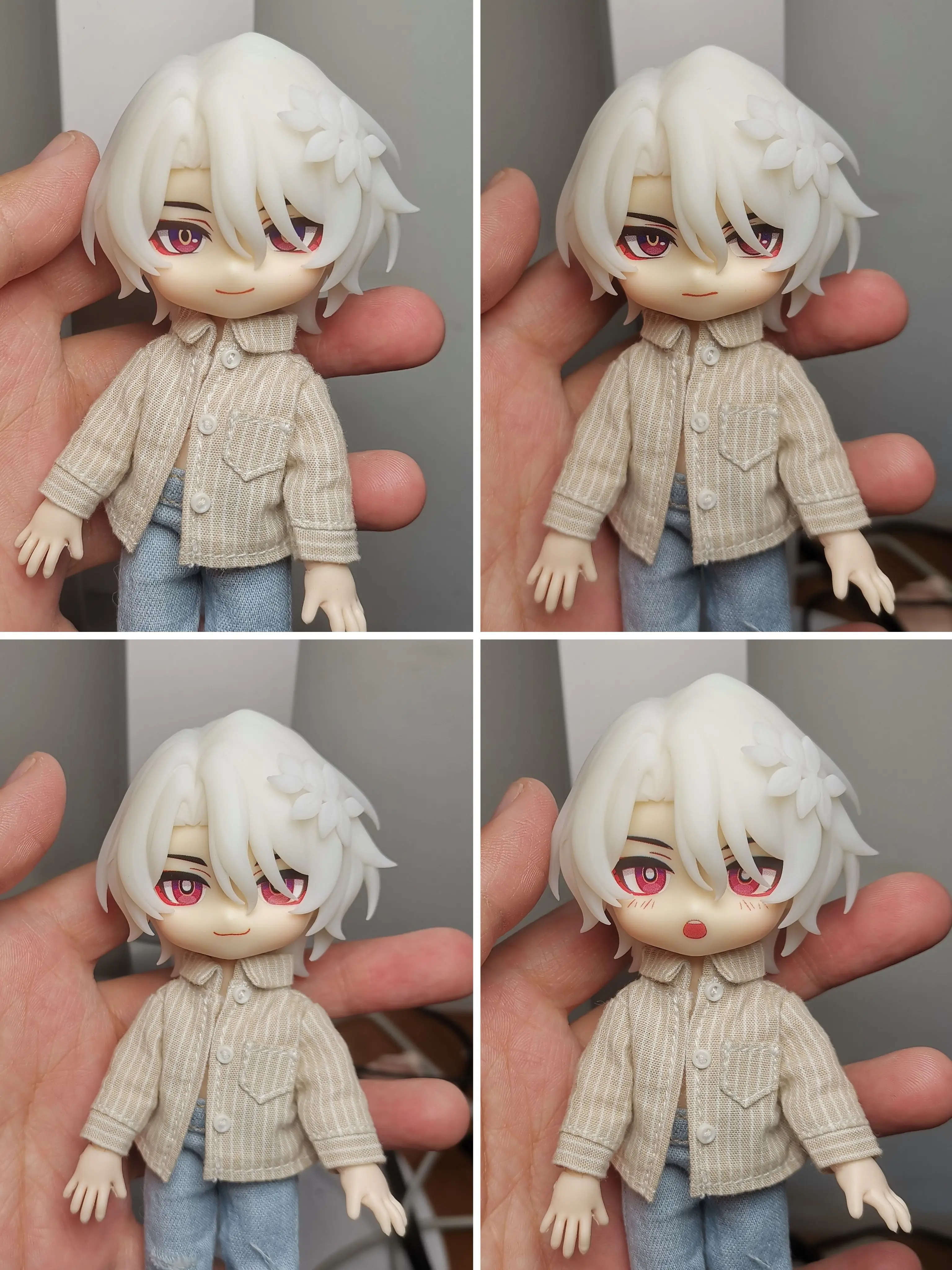 Honkai: Star Rail Dr. Ratio OB11 Face Shell Handmade Water Sticker Finished Faceplate BJD Doll Accessories Game Anime Toy Kids G