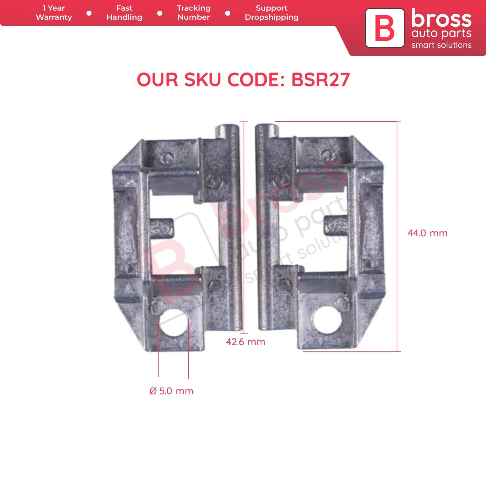 Bross Auto Parts BSR27 ซันรูฟSliderวงเล็บซ้ายและขวาสำหรับPeugeot 206 การจัดส่งที่รวดเร็วฟรีจัดส่งเรือจากตุรกี