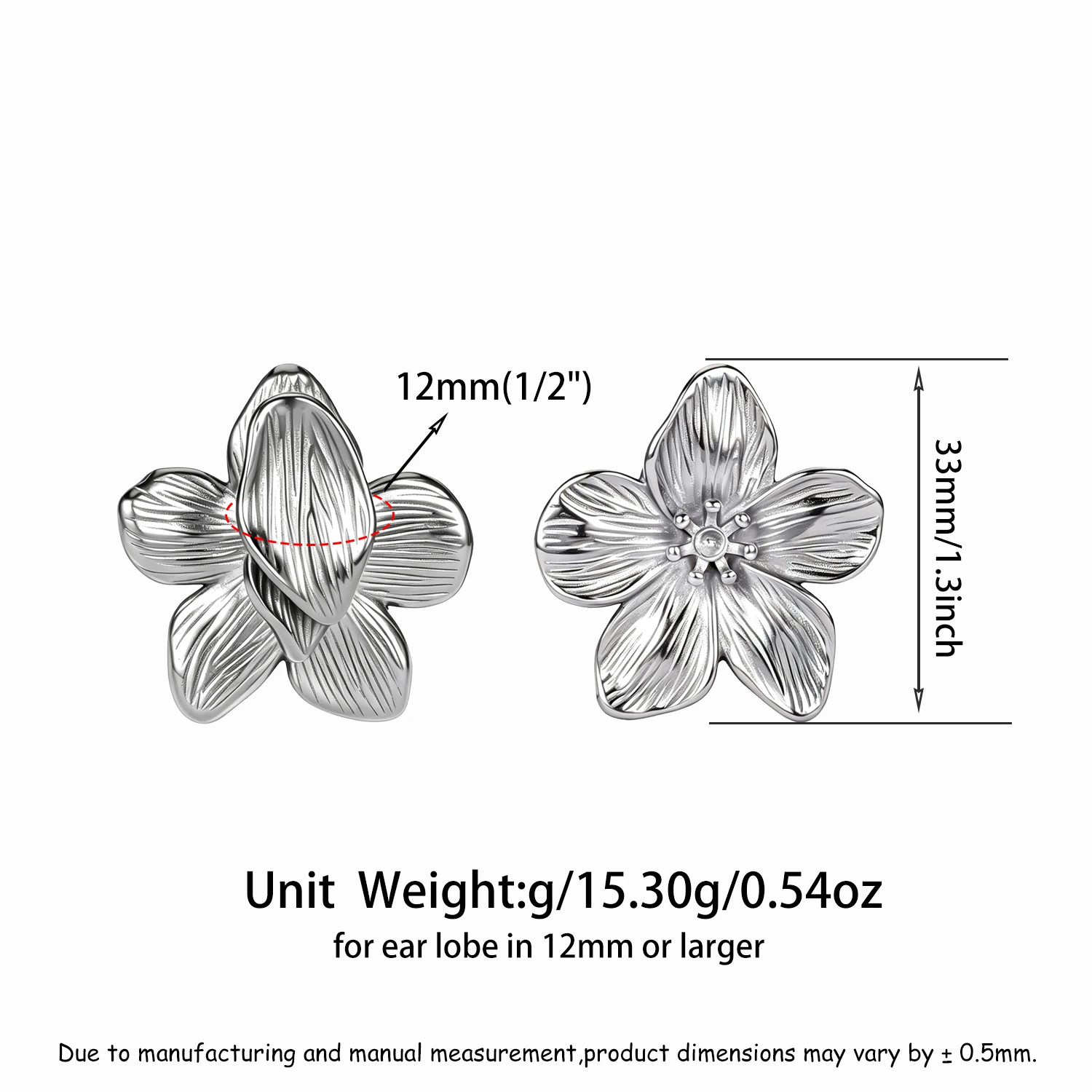 Doearko 2pcs Stainless Steel Ginkgo Leaf Ear Tunnels Plugs, Ear weights hoop Gauges Stretcher, Textured Floral Ear Expander Body