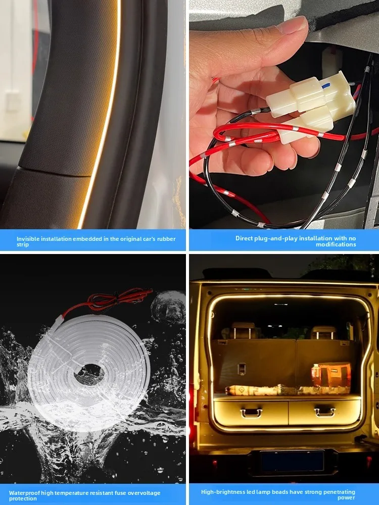 For BJ BAIC 212 T01 / EMC 212 Car Trunk Lighting Led Ambient Light Outdoor Camping Tail Box Decorative Lamps Strips Accessories detail image 4