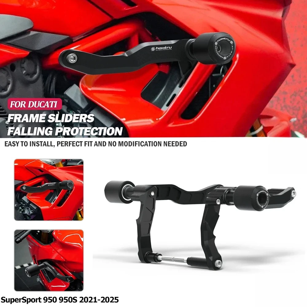 Fit For Du cati SuperSport 950 950S 2021‑2025 Motorcycle Frame Slider Engine Crash Pad Fairing Anti‑fall Protector Accessories