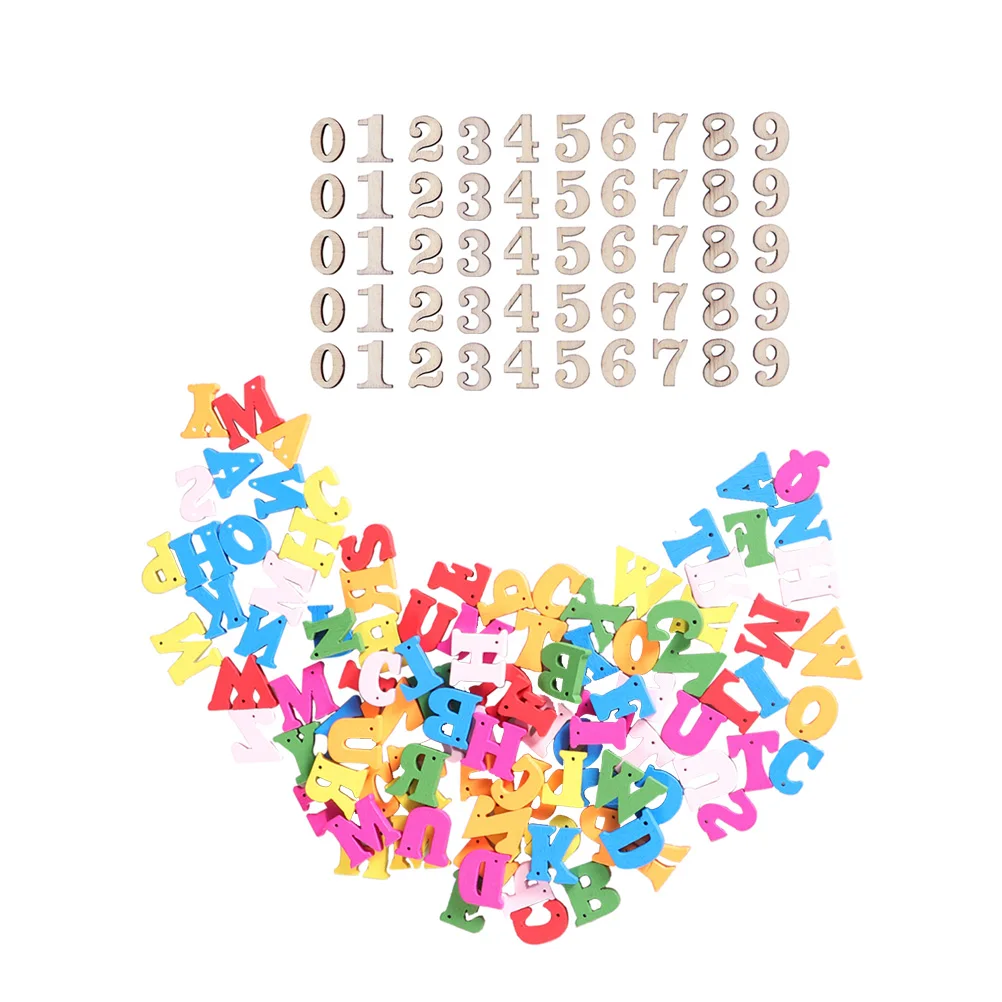 

Wooden Alphanumeric Crafts Unfinished Numbers Blank Letters Slices Sign Alphabet for Signs Block