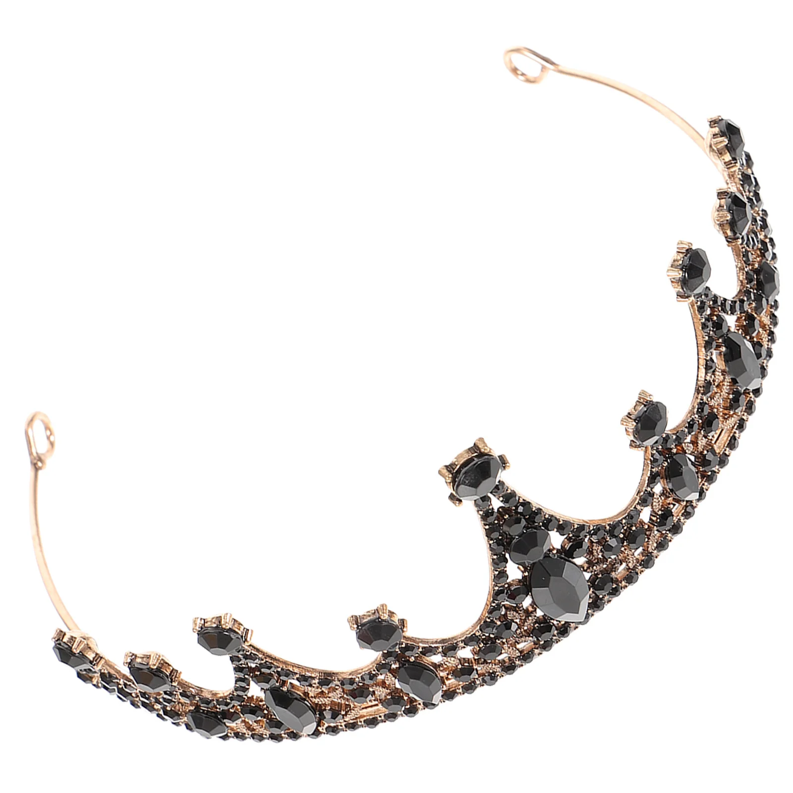 تاج الزفاف الفاخر الذي يرتدي تصميم الباروك كريستال تيارا حفل زفاف الأميرة غطاء الرأس إكسسوار شعر أنيق