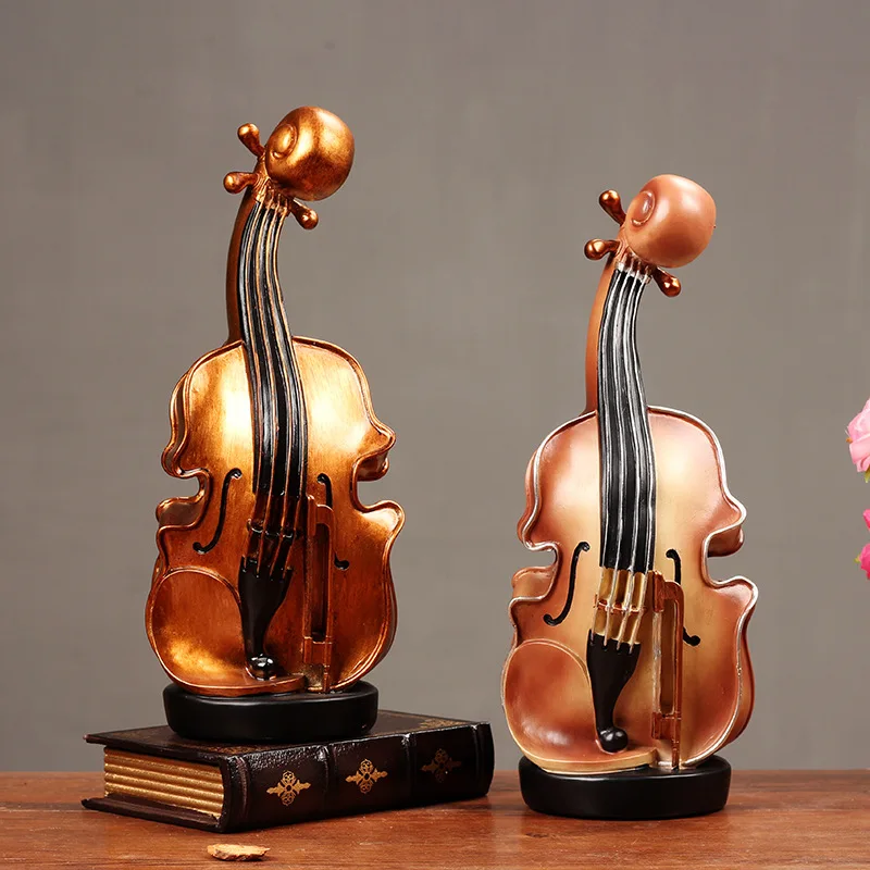 Imagem -04 - Modelo de Violino Retro Estilo Europeu Decoração Cofrinho Lar Sala de Estar Quarto Acessórios de Mesa Figura Nórdica