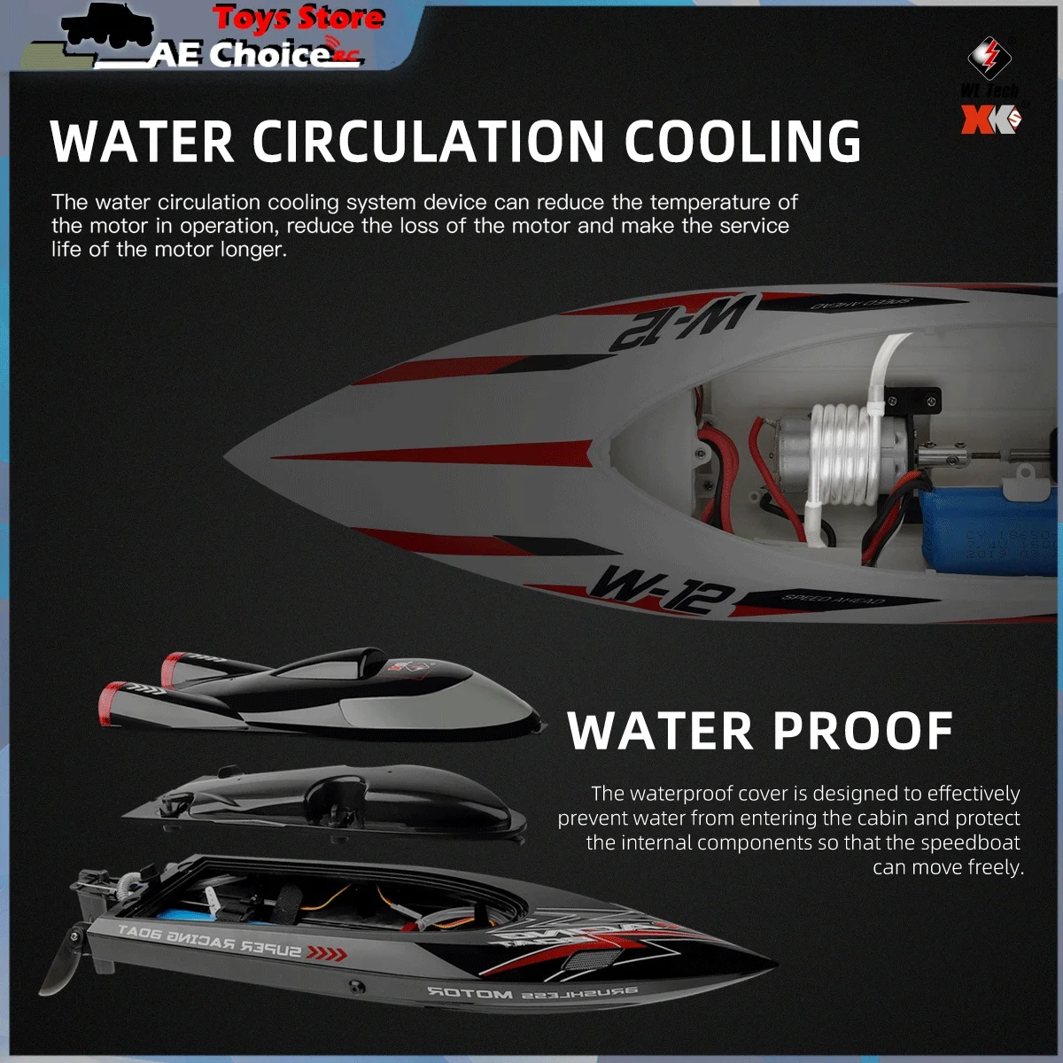 Wltoys RC Boat wl912A wl916 2.4G RC High Speed Boat 35km/h 55km/h Remote Control Low Battery Alarm Electric Toy Gift for Boy