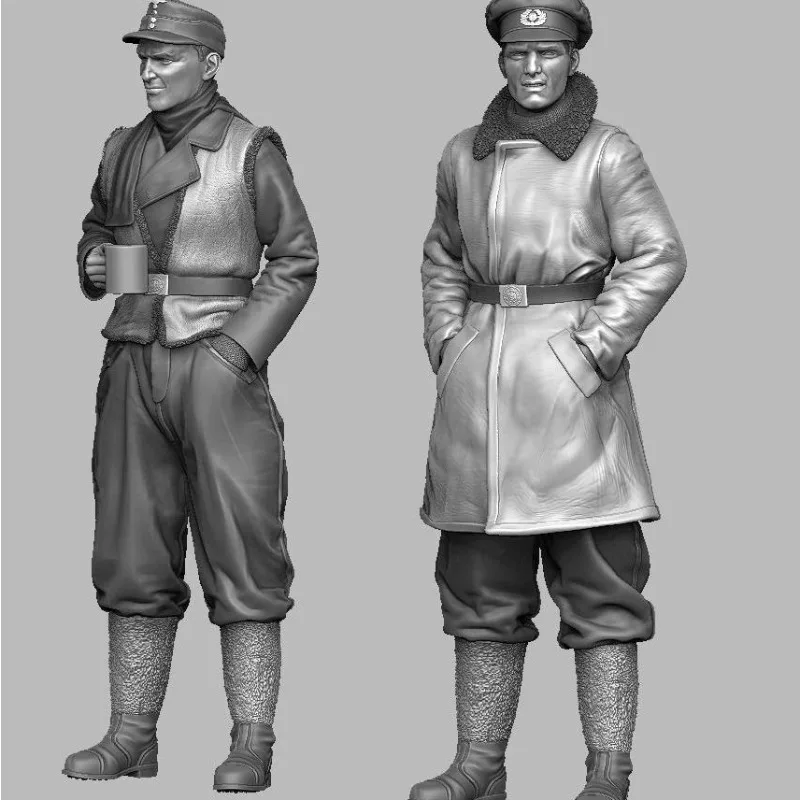 

1/35 Scale Resin Body Assembled Model Kit WWII Military Miniature Tank Officer Winter 2 Unassembled and Unpainted