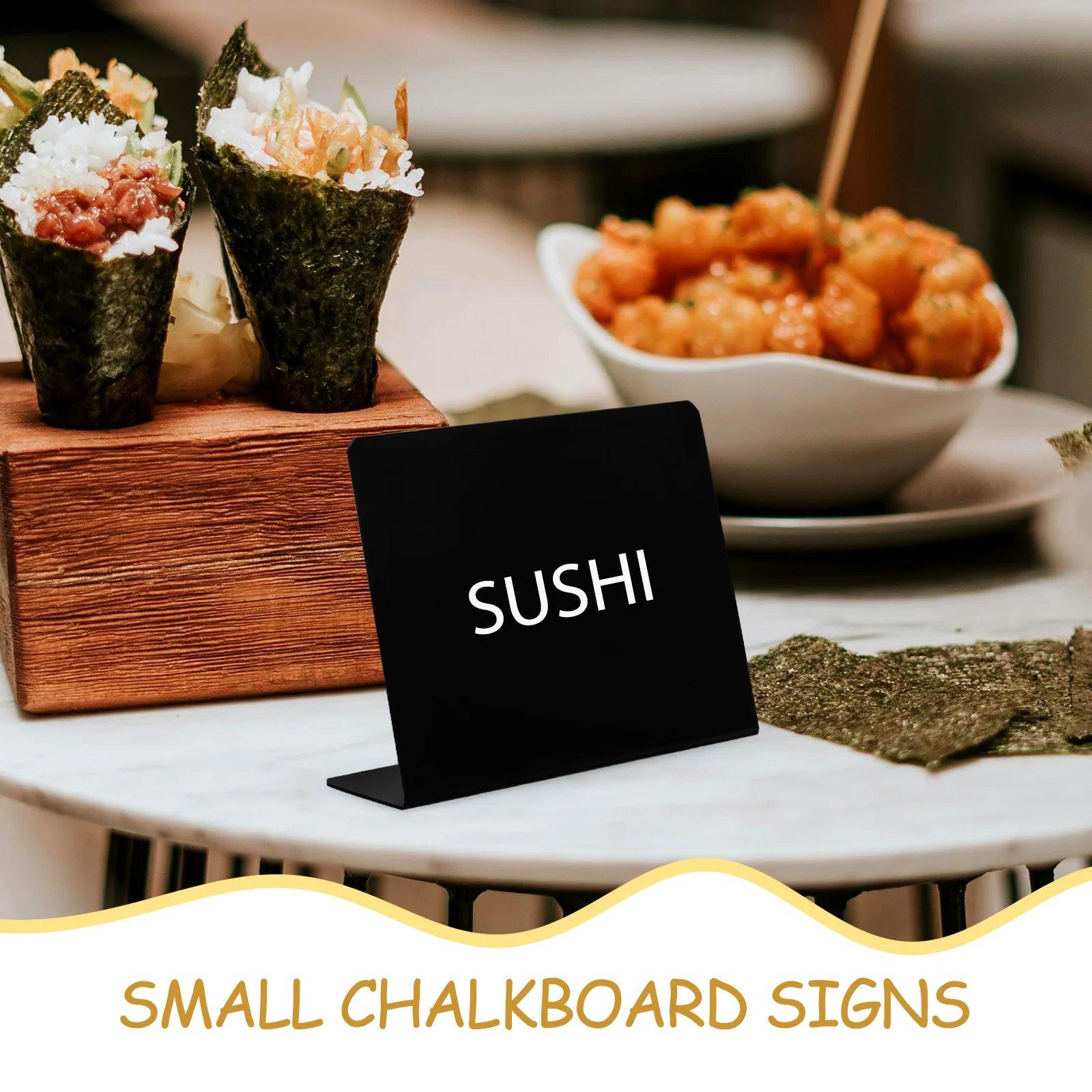 12 Pcs Mini Blackboard Signs 100x75mm Bright Black Food Labels Party Buffet Wedding Table Numbers Desk Memo Kitchen Notes