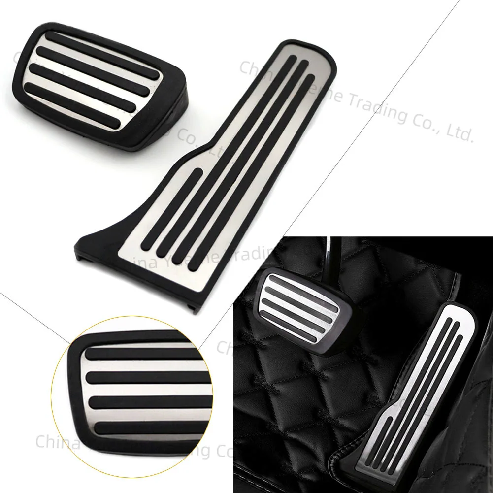 

2x AT Auto Anti-slip Fuel Gas Brake Pedals Pad Cover Kit Accessories For Chevrolet Camaro 2016 2017 2018 2019 2020 2021 LHD Only