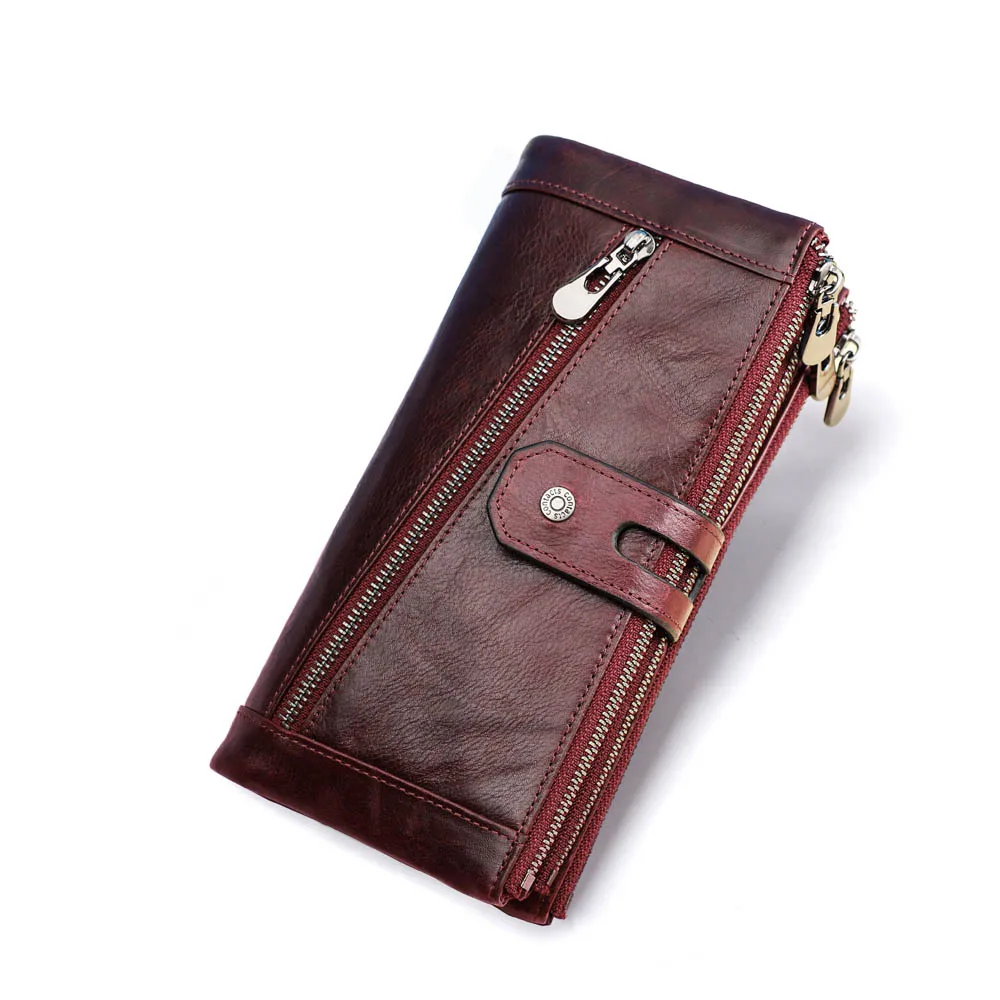 MITAO FACTOR المرأة المحفظة موضة محفظة جلدية حقيقية حامل بطاقة الإناث محفظة طويلة جيب للهاتف سعة كبيرة حقيبة صغيرة