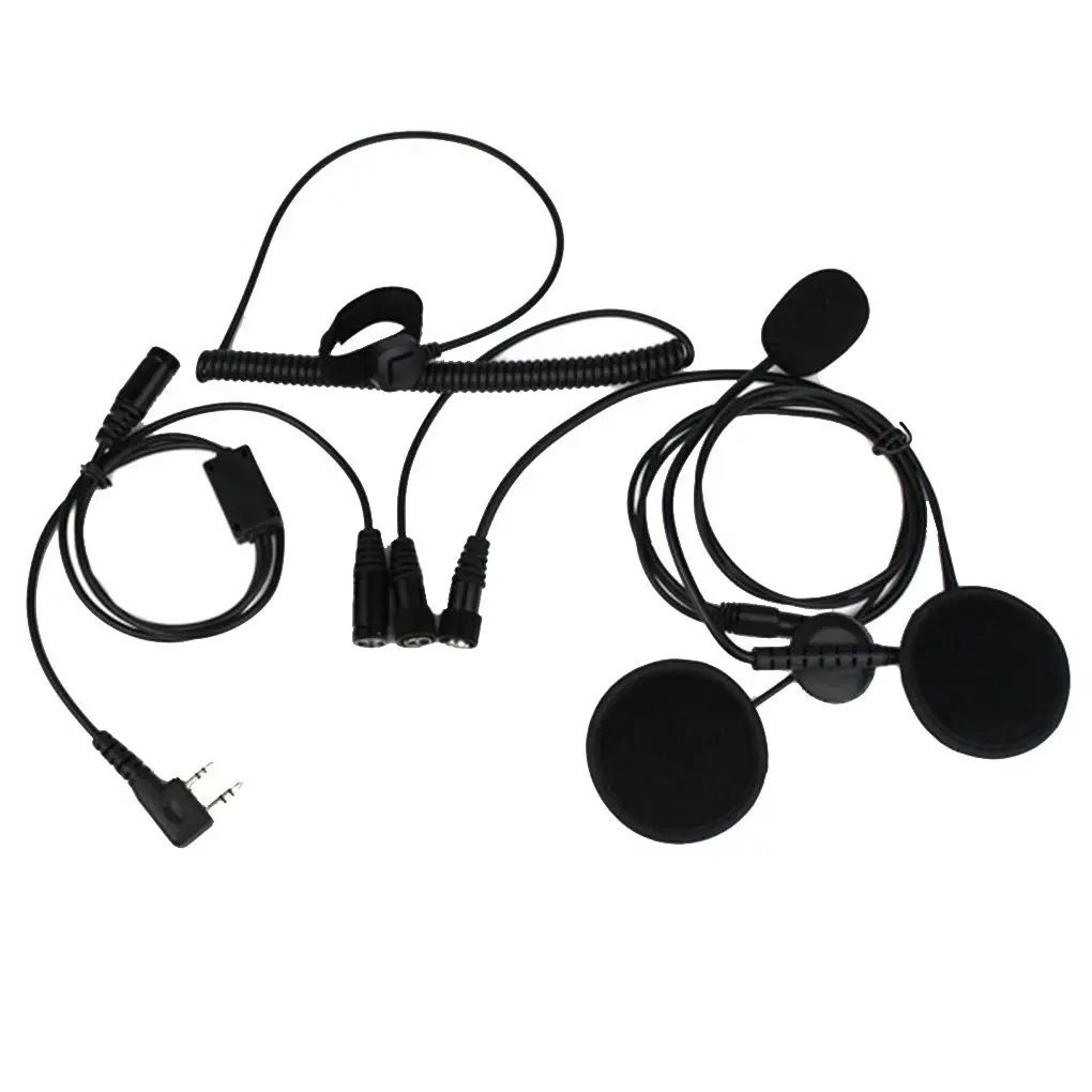 2-Pin Motorcycle Helmet Headset Microphone Two Way Police Accessory