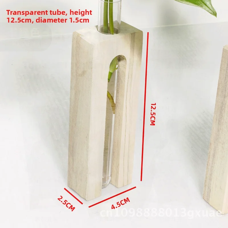 

Creative Hydroponic Vase Desktop Plant Holder Small Flower Rack Seedling Tray - Plastic Test Tube Green Plant Container