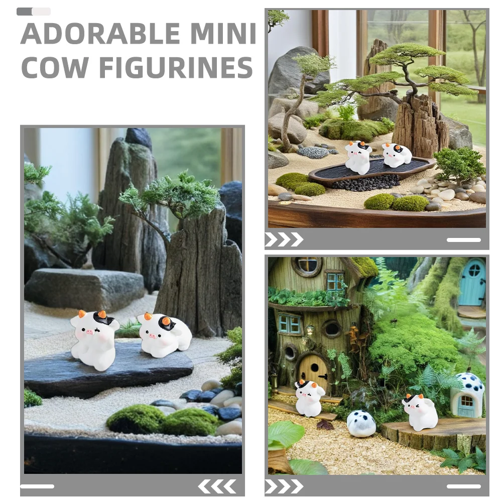 6 Pcs Tiny Figurines Crafts Resin Statue Sculpture Mini Figures