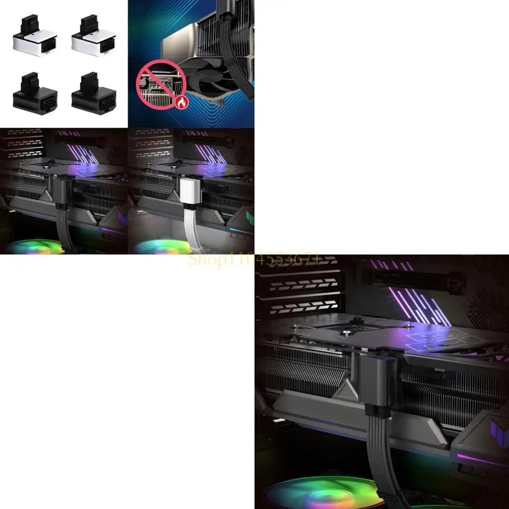 

Best Seller 12VHPWR 12+4Pin 90°Angle Connector Power Adapter for TUF4090 Graphics Card