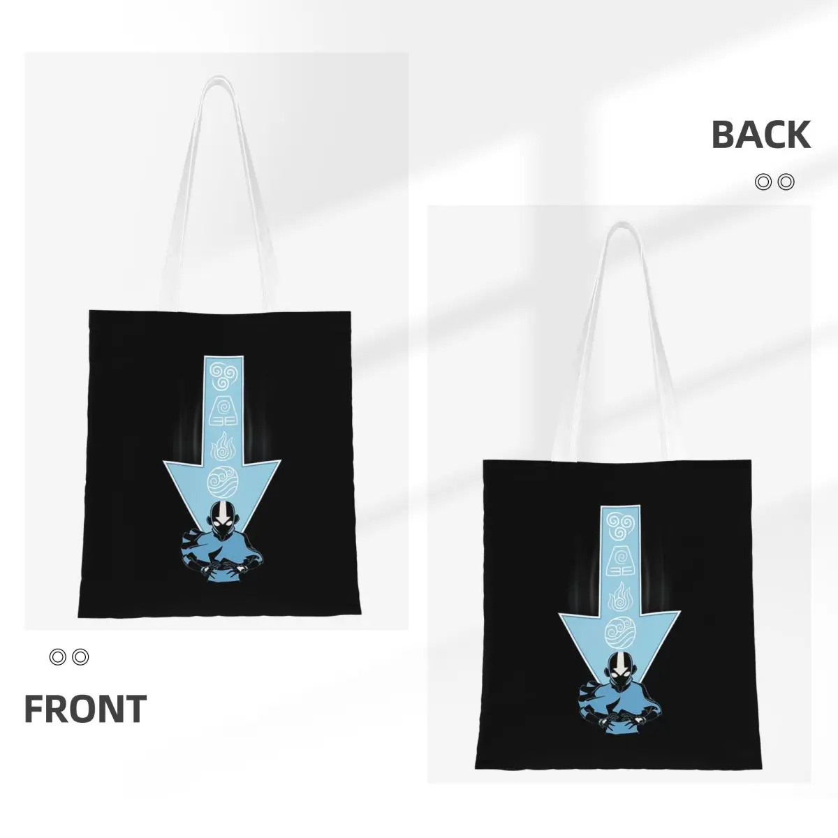 Avatar Aang Arrow Shopping Bags Folding Canvas The Tote Bag Ladies Shoulder Tote Travel Handbag