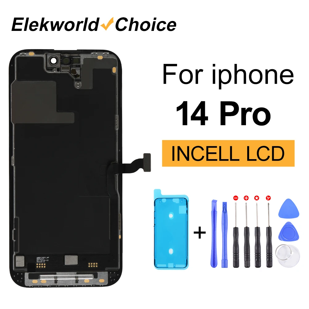 Elekworld Choice Incell LCD 디스플레이, 아이폰 14 프로용, 3D 터치 교체 스크린 디지타이저 어셈블리 포함 