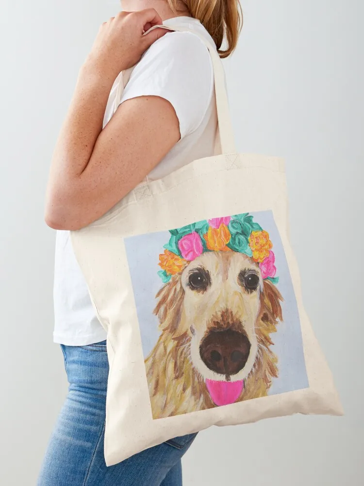 Flower Girl Xena, the Golden Retriever Tote Bag Big bag women hand bag ladies women Eco