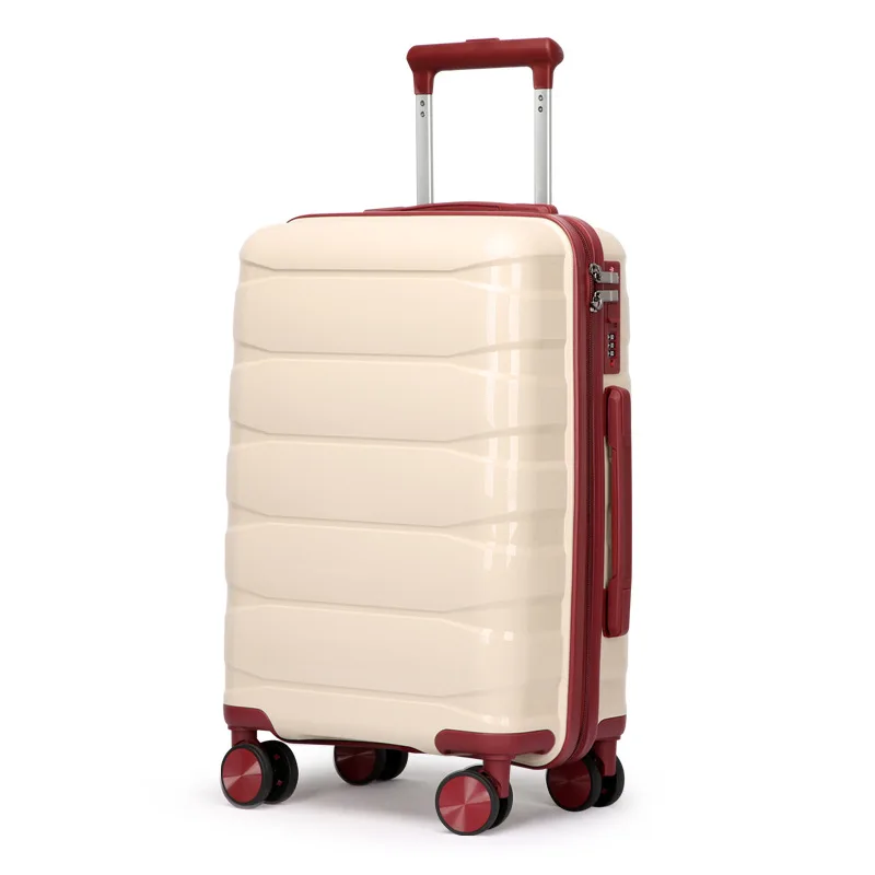 PP Zipper Suitcase Wear Resistant Trolley Case Lightweight 20 Inch Cabin Suitcase Universal Wheel 24 Inch Luggage Password Box