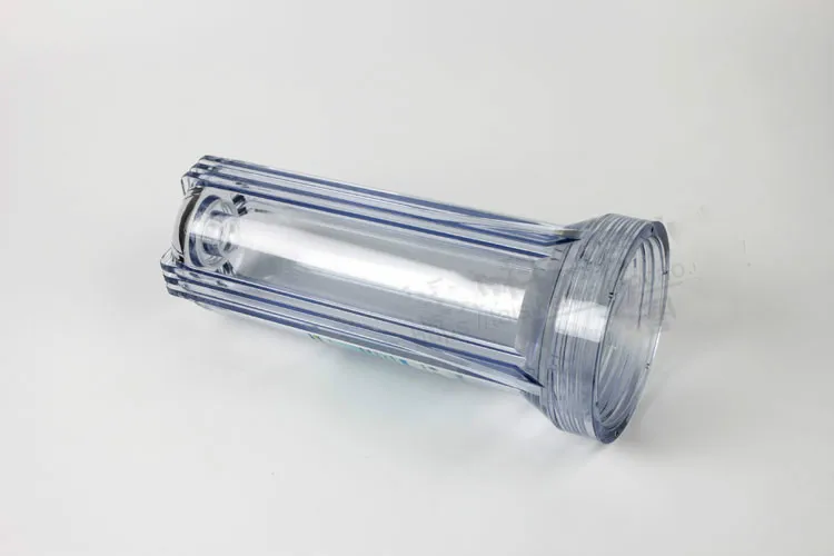 10 Inches Standard Water Filter Parts Filter Housing Transparent Bottle 3/4