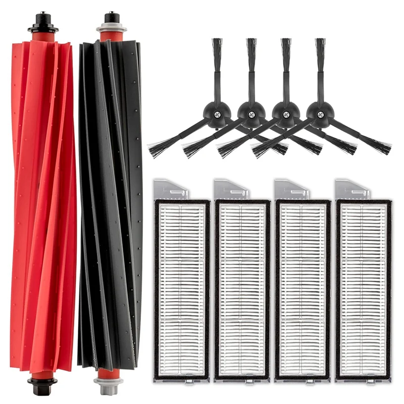 

A76X-Robot Vacuum Cleaner Replacement Parts Set Roller Brush HEPA Filter Side Brush For Roborock S8 Maxv Ultra/S8 Max Ultra