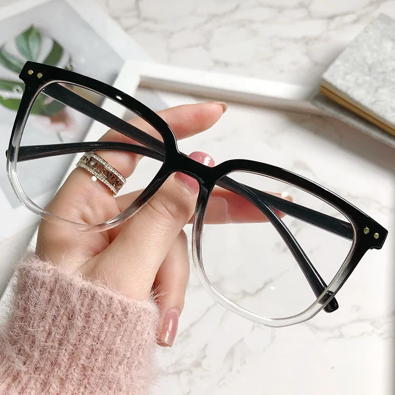 Oversized Reading Glasses Men Women Square Frame Eyewear Unisex Short-sighted Myopia Glasses Prescription Diopter Eyeglasses