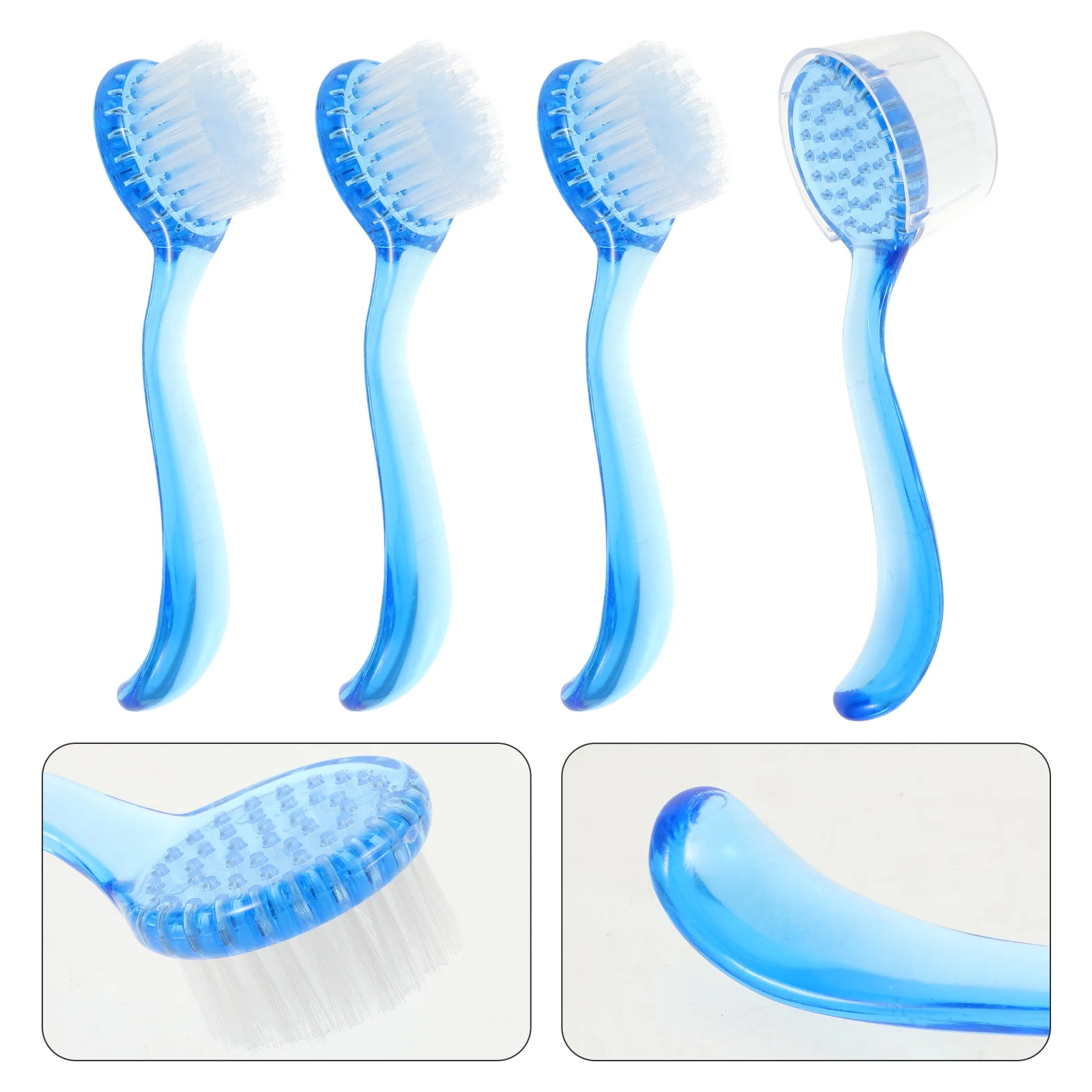 4 PCS Scrubber Cleaner Brush Face Cleaning with Cap Washbasin