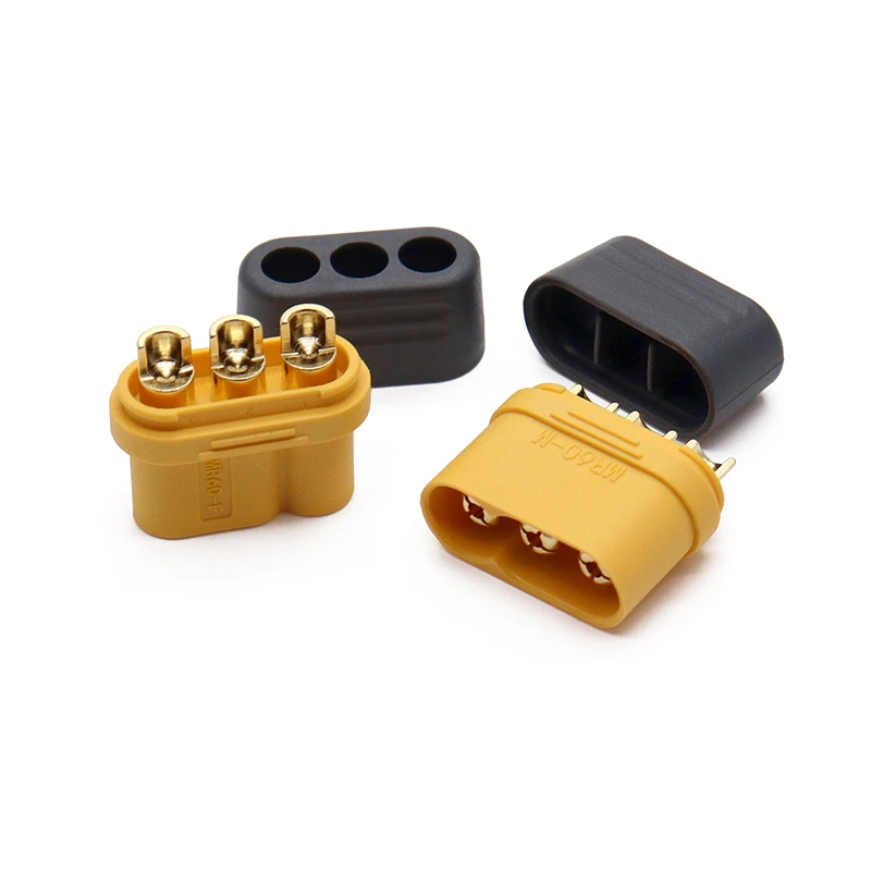 MR60 motor electrically adjustable three-core plug Model airplane model power battery male female connector charging Power Cable