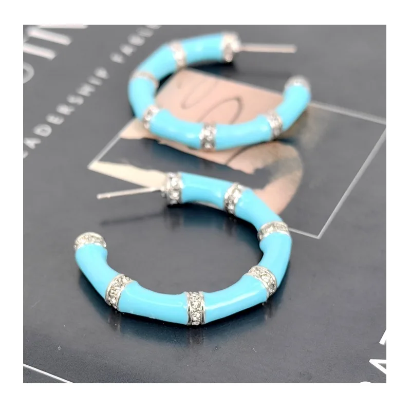 

Qingdao Jewelry Earrings Exaggerated Personality Medieval Earrings Women's Needle Enamel Glaze Earrings