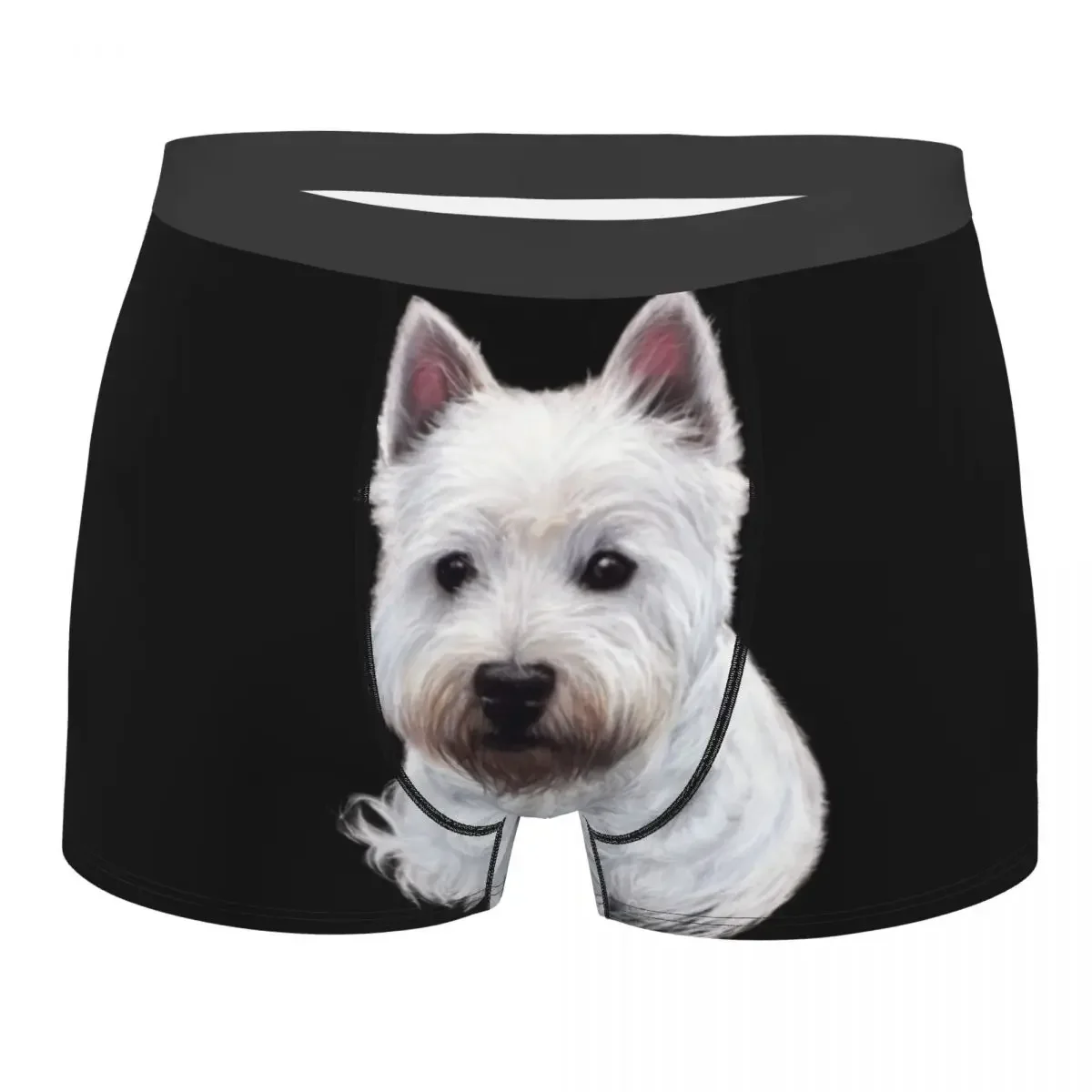 Male Cool West Highland White Terrier Dog Underwear Cute Westie Boxer Briefs Men Stretch Shorts Panties Underpants