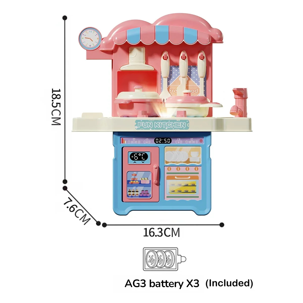 Children's Simulation Fruit Food Dessert Cart Kitchen Toys Fridge Laundry Small Household Appliances Home Role-playing Toys Game