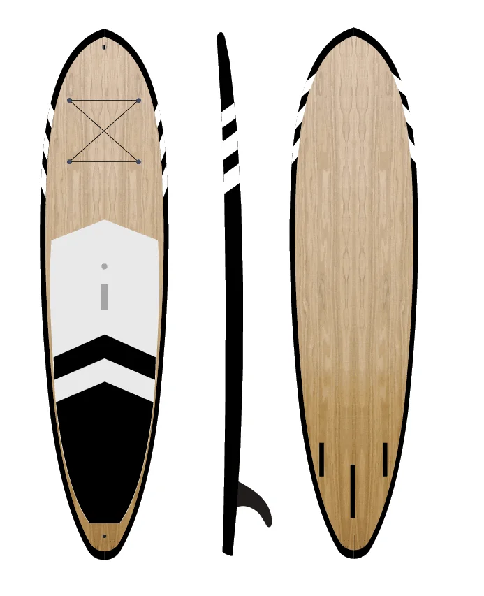 EPS Core Epoxy Wood Veneer Stand Up SUP Paddle Board