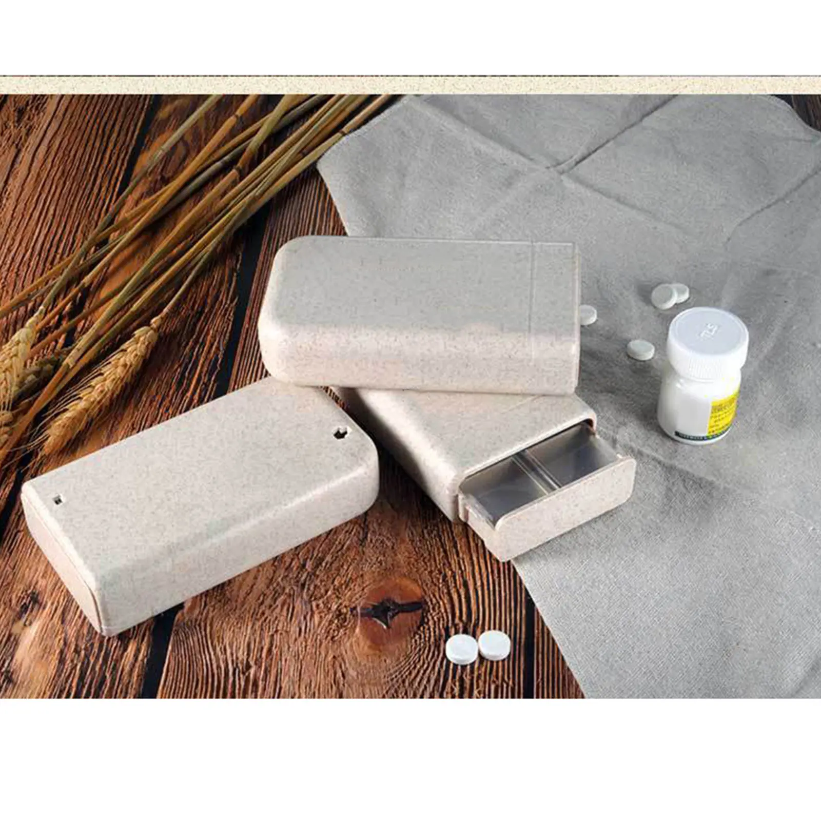 1Pcs Portable 6 Grids Moisture Proof Box Automatic Press Drawer Medicine Organizer Container Travel Daily Holder