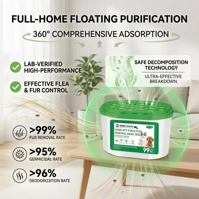 Home Pets Fur Flea Removal Magics Box Multipurpose Odor Eliminator Dust Collector Pet-specific Odor for Room Cat Litter Area