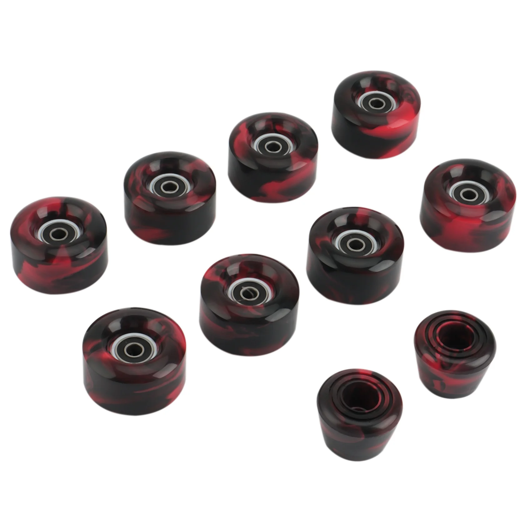 8 Pack 82A Roller Skate Wheels 32 x 58mm,Skate Wheels with Bearings Installed Double Row Skating Accessories,Red