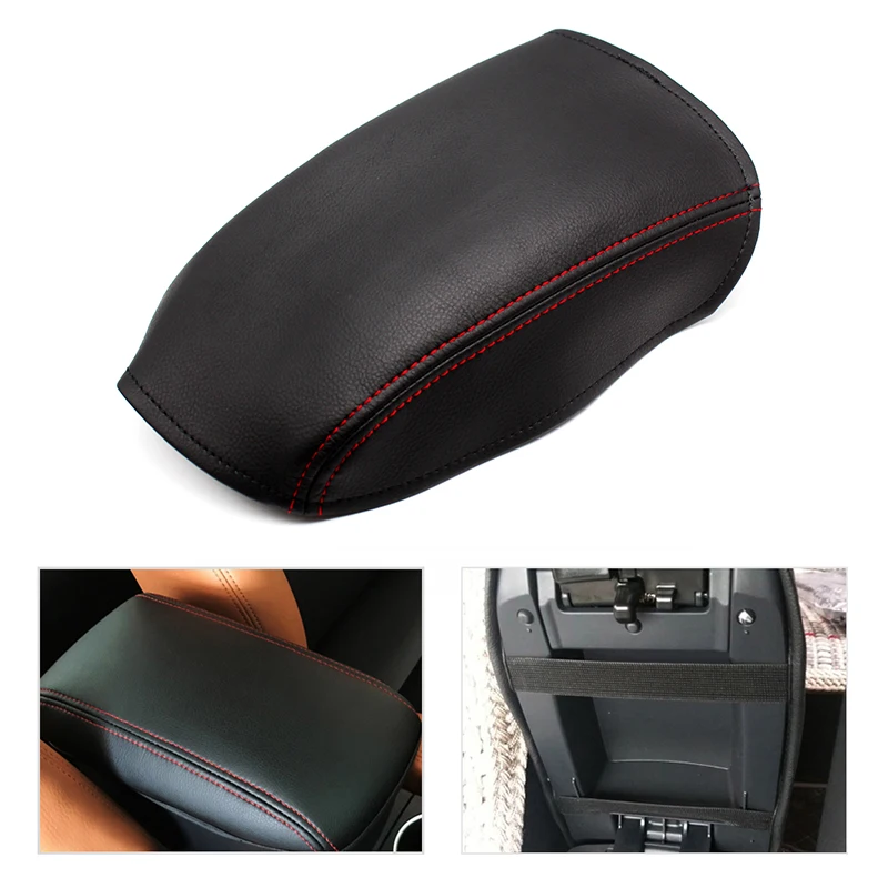 RHD 4pcs Car Microfiber Leather Door Handle Panel / Center Armrest Cover Trim For VW Golf 7 2014 2015 2016 2017 2018