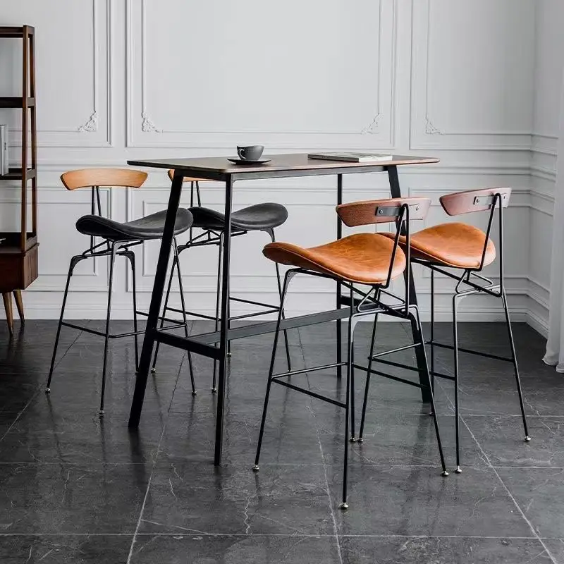 

Nordic Retro Iron High Stool: Ant Bar Chair Design, Simple & Elegant for Home Decor