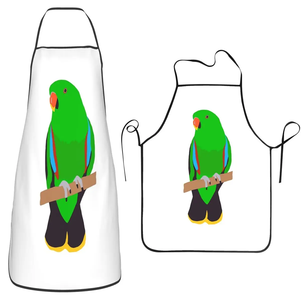 Eclectus Parrot Portrait - Male Apron Chef Cooking Tablier Sleeveless Bib Kitchen Cleaning Pinafore for Women Men Gardening