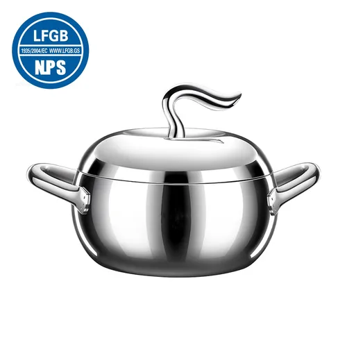LFGB 인증 스테인리스 스틸 사과 수프 냄비 99.9%, 항균 증기 냄비, 내부 순환 요리 보일러, 316L 