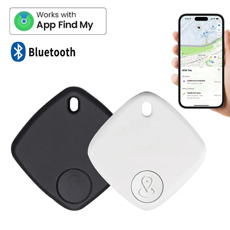 Mini Anti-Lost Tracking Device Bluetooth Works with Apple Find My APP Smart Tag Kid Pet GPS Tracker Alarm Reminder Positioner