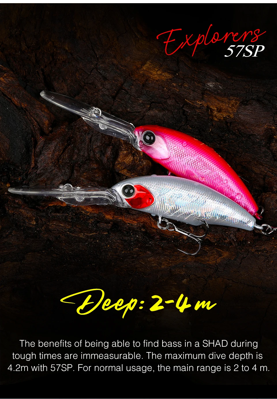 TSURINOYA 57sp Minnow Wobbler Hecht Angelköder Künstlicher Köder Harter Swimbait 57 mm 8,2 g Wobbler Professionelle Angelköder – Detail 10