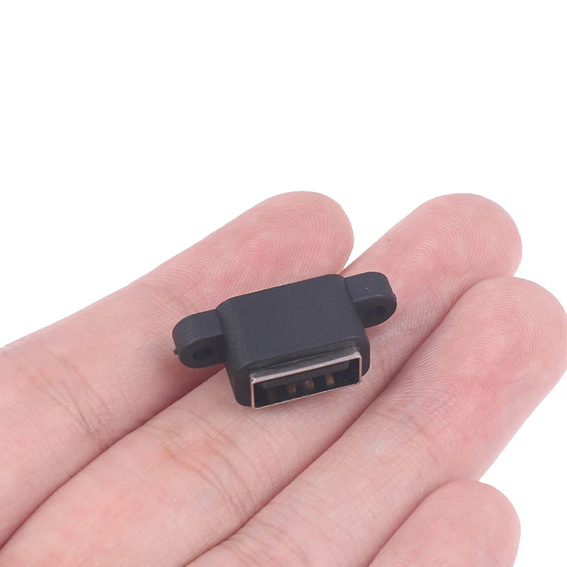 5pcs Waterproof USB 2.0 Charging Data Tail Plug-in 4 Pin USB Interface Port USB2.0 Connector Plug Jack Socket PCB Dock