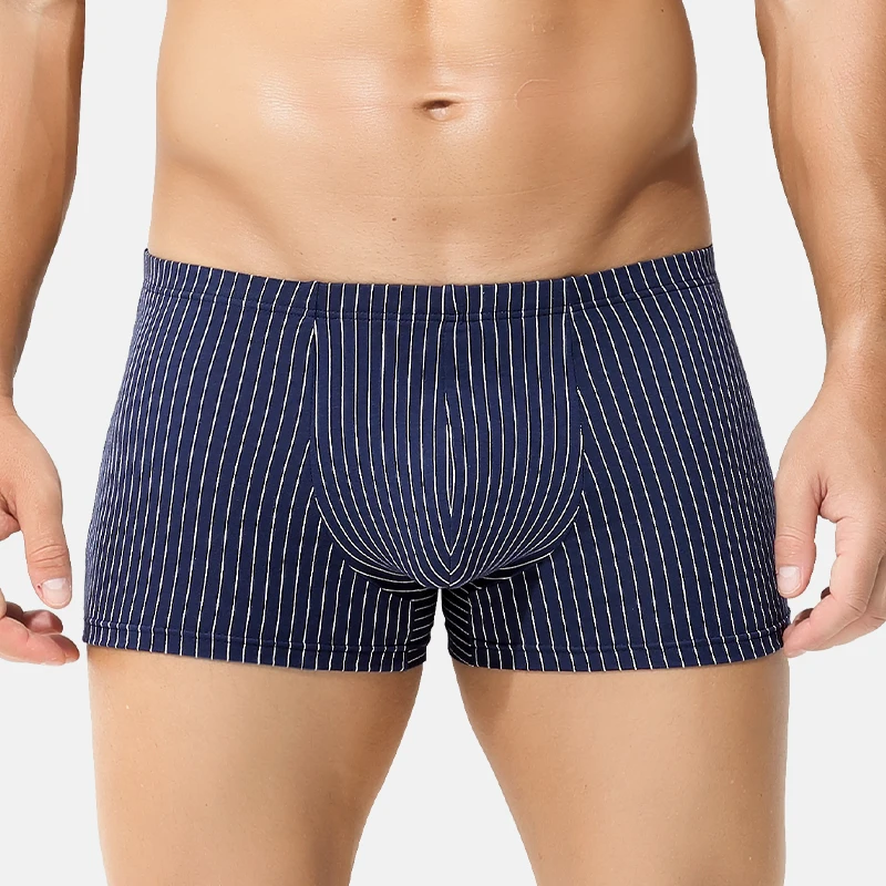 4PCSMen's pure cotton underwear, men's simple cotton quadrangle pants, summer thin men's sports, comfortable and breathable boxe