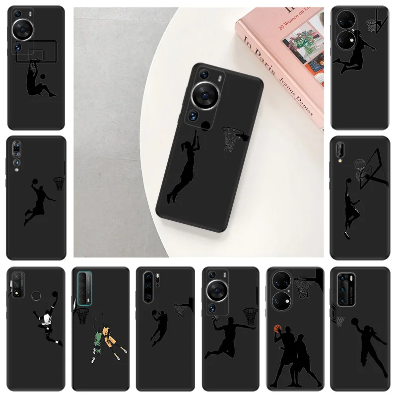 Phone Case For Moto G50 G51 G60 G71 G30 G31 Edge20 30 40 G73 Huawei P40 P30 20 P-Smart Basketball Cap Dunk Matte Anti-Drop Cover