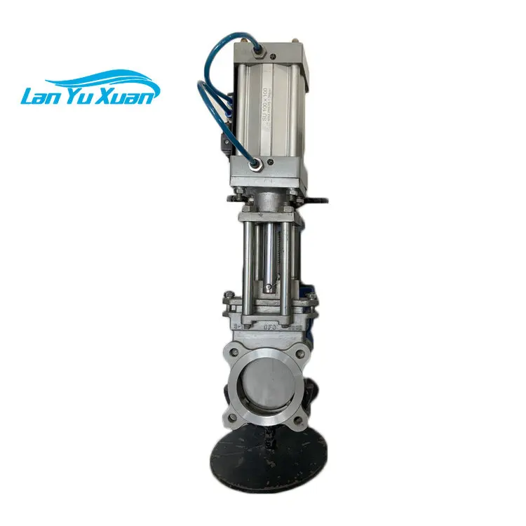 BS DN80 SS316 Metal Seat Manual Knife Type Gate Valve