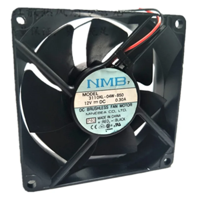 For NMB 3110KL-04W-B50 DC 12V 0.3A 3250RPM 8cm 8025 80x80x25mm Double Ball Bearing Cooling Fan